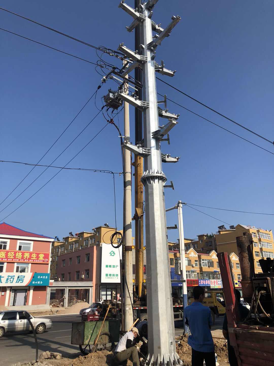 河北電力鋼桿 電力鋼管塔 電力鋼管桿 電力鋼樁基礎(chǔ)