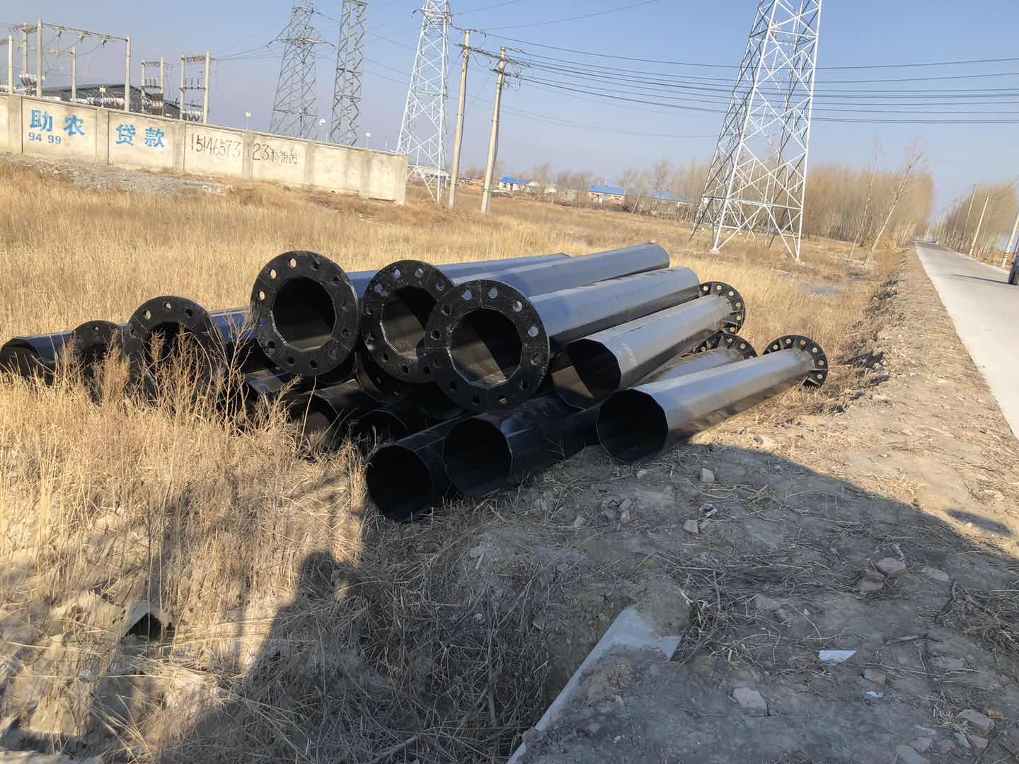 河北電力鋼管塔 電力鋼管桿 電力鋼桿 電力鋼管樁