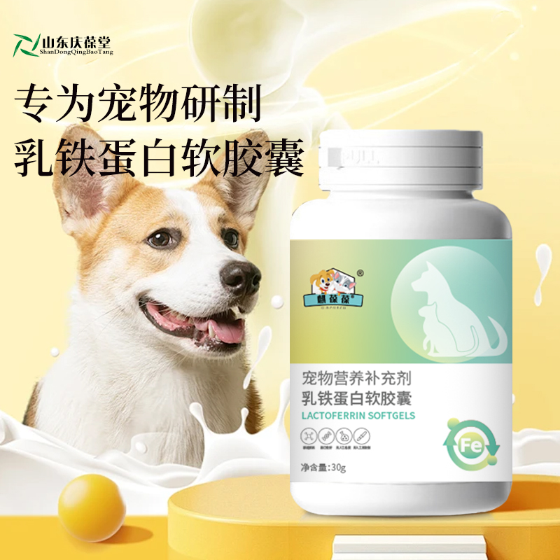 寵物乳鐵蛋白膠囊山東麒恒寵物貼牌工廠