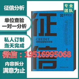 征信報(bào)告修圖入職美化優(yōu)化修改解決辦法